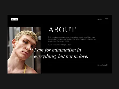 Photographer portfolio website figma ui ui design uidesign user interface design web webdesign webdesigner website