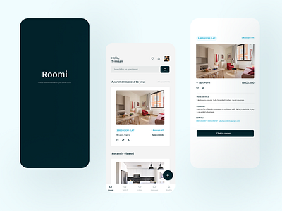 Roomi App. (For Roomates) design ui ui ux