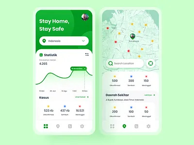 COVID-19 Application Concept app color colorful concept covid 19 app covid19 design figma ios ui uidesign uiux uiuxdesign