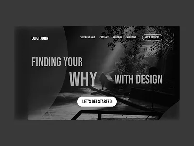 Portfolio Landing Page blackandwhite challenge dailyui photography portfolio ui web web design xd xd design xddailychallenge