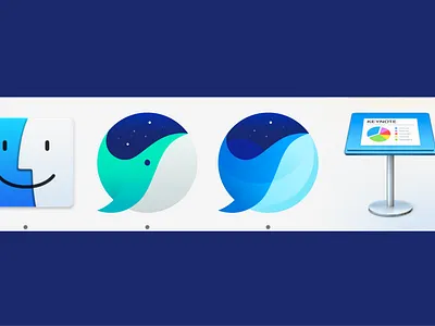NAVER Whale & Whalespace appicon education edutech icondesign launcher macos mockup naver platform symbol whales whalespace