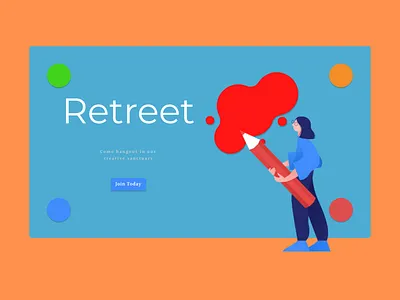 Retreet landing page uidesign uiux uxdesign web design webdesign webdesigner webdeveloper