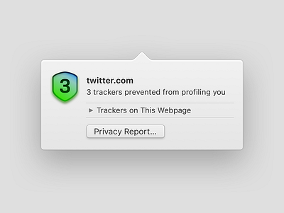 Privacy Report Popover macos popover privacy report ui