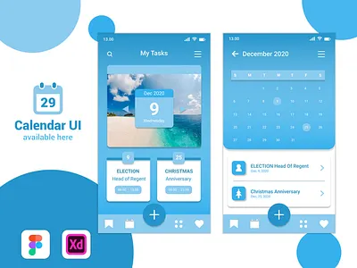 Calendar Mobile App calendar calendar app calendar design calendar ui ui app design uiux