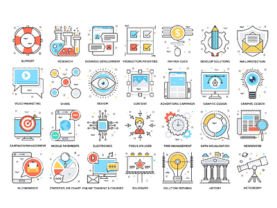 color flat icon flat illustration flatdesign icon design icon set