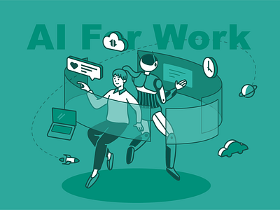 Ai For Work ai aib baidu illustraion intelligence