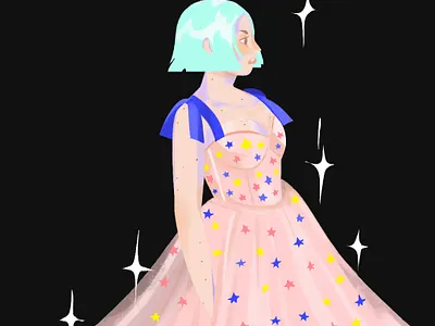 Dream Dress cartoon character character design color digital art editorial illustration illustration visual development