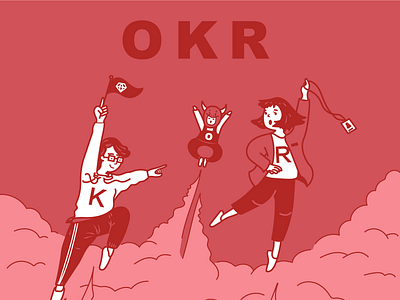 What‘s OKR？ calender illustration okr