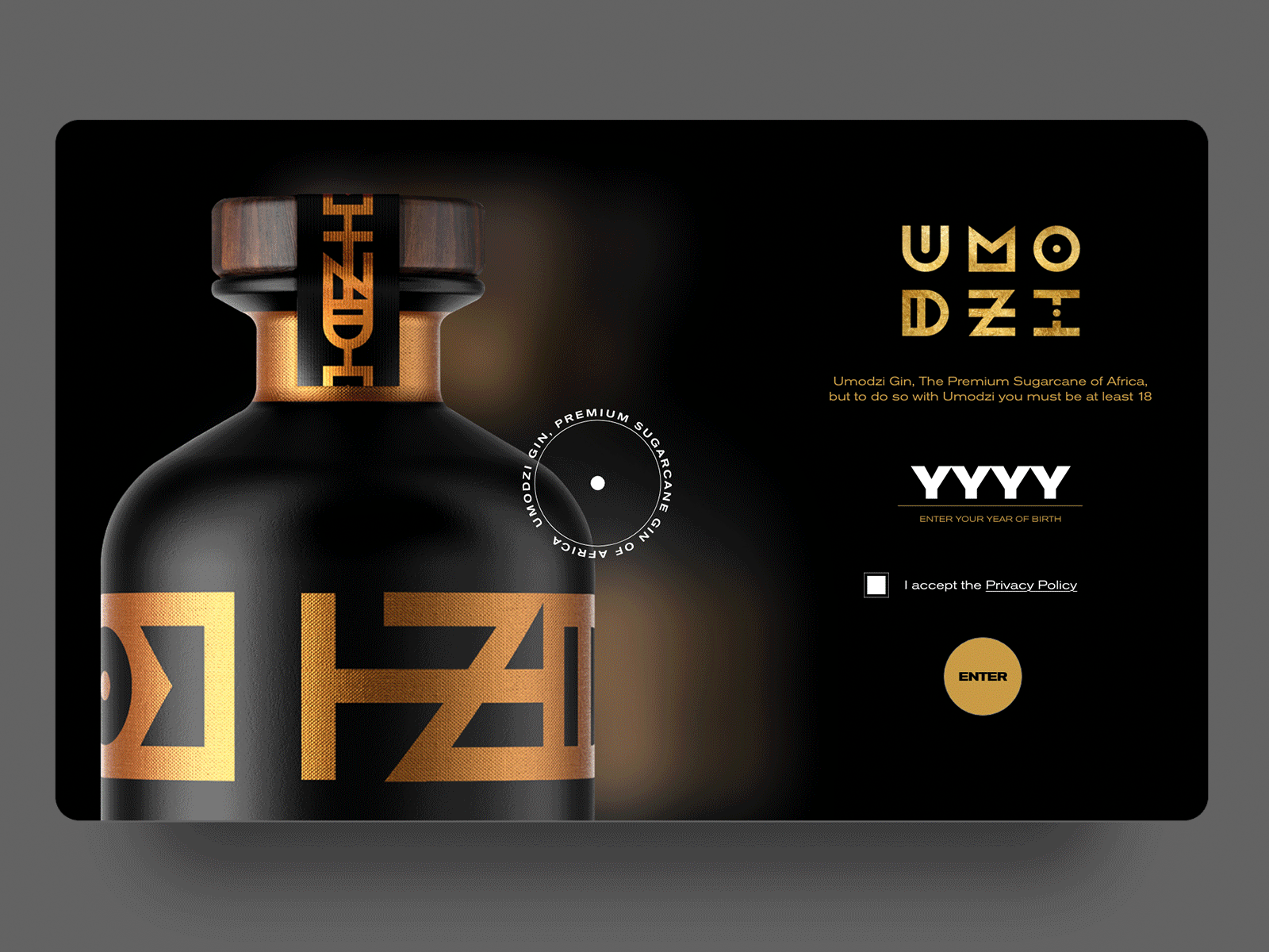 Umodzi Gin adobexd shots ui ux uxui website website design