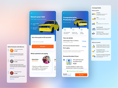 Motor Insurance on Flipkart app app design car car insurance design flipkart insurance insurance app interface interfacedesign motor product design ui ux design