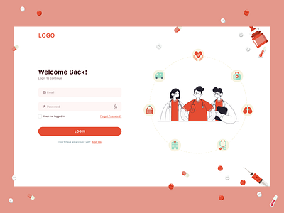 Sign Up For Medical Website! design figma figmadesign login medical sign in sign up signup ui uidesigner uxdesigner web design website