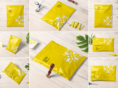 Flyer Bag Mockups branding cover delivery envelop envelope mail mock mockup parcel plastic scene shipping stationary stationery up