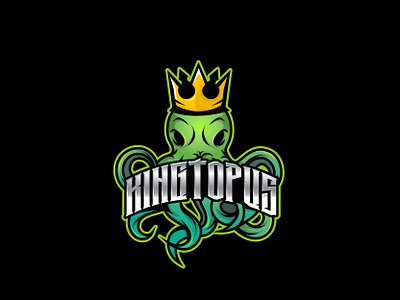 Kingtopus Mascot design flat graphic design icon illustration illustrator logo mascot logo minimal vector