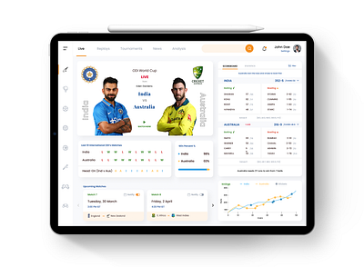 Sport Streaming app concept application ui clean color concept design figma ipad ipad pro livestream minimal sports tablet ui ux