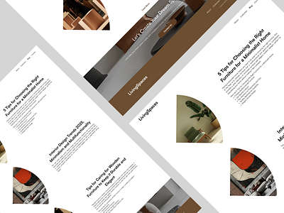 Blog Page - LivingSpaces about page advertise blog page design landingpage minimalist ui website