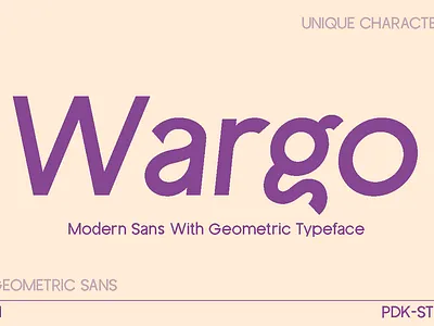 Wargo - Modern Geometric Font publishing