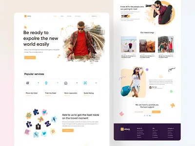 ebay- travel agency ( Landing page design) 2020 2020 design 2020 trend 2020 trends 2020calendar business clean ui color creative design landing page concept landing page design landing pages landingpage minimal typography ui ui concept ui design uidesign uiux