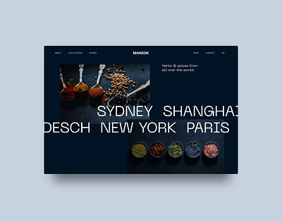 Herbs & Spices Webdesign herbs minimal modern products spices typography ui webdesign webdesigner website concept