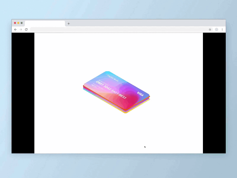 Isometric animation creditcard figma gradient microinteraction uidesign