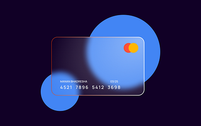 Glass Effect VISA CARD branding design figma figmadesign icon illustration minimal splash screen typography ui visa card