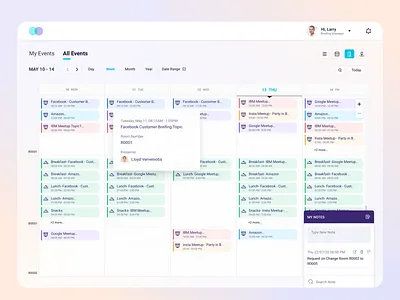 Event Management App Concept- Updated app design assign calendar chart clean dashboard design designworkshop event event management minimal pastel color planner schedule ui ui design ui ux webapp white