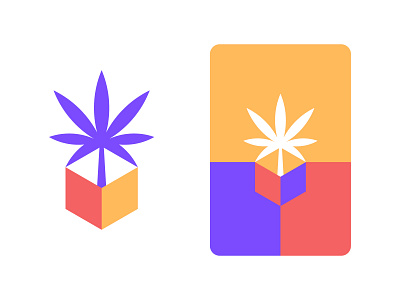 Cannabis & Box Logo Mark box brand brand identity branding cannabis cannabis logo colorful design icon illustration logo logodesign minimal symbol