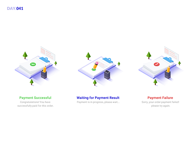 041-Payment Status Illustrations-2.5D Illustrations 2.5d illustrations credit card design icon illustration illustrations／ui online shopping payment payment app payment status ui