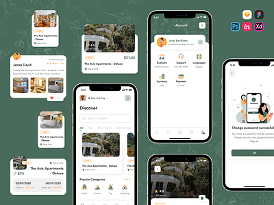 Hotel Booking App UI Kit app app design application book booking booking app bookings design kit mobile mobile app mobile app design mobile design mobile ui ui ui kit ux ux ui ux ui design ux ui workflow