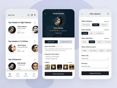 On Demand Model design mobile app model on demand on demand model app ui uiux design ux