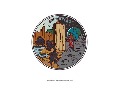 Board by A.J badge badge logo badgedesign enamelpin graphic design illustration logo logo design logodesign merch merch design merchandise monoline patch patch design patchwork tshirt design vector vintage badge vintage illustration