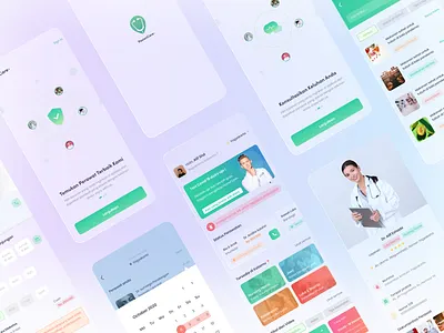 PasienCare+ agency android app app design appointment clean design designer doctor appointment doctors green hospital iphone product ui ui ux ui design uiux ux website