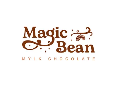 magic bean ai bean branding chocolate design illustration inspiration logo magic mylk