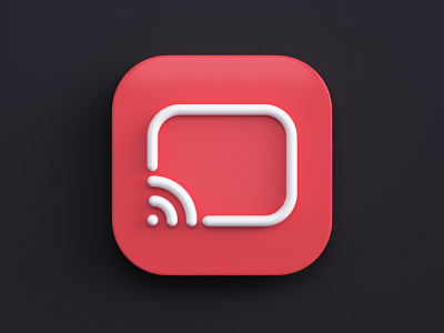 Cast - icon 3d app big sur cast design icon illustration ios lines macos render video webshocker