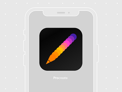 Procteate app icon redesign adobe illustrator app colorful design digital flat graphicdesign icon illustration illustrator ipad iphone minimal procreate procreateapp rebound vector