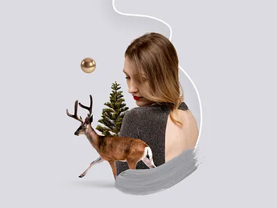 Christmas collage abstract christmas christmas collage collage deer delicate delicate collage winter winter collage