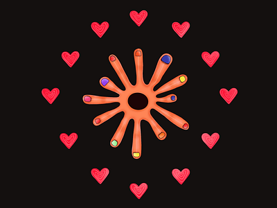 It’s love o’clock! love loveislove procreate reminder surreal time trippy watch