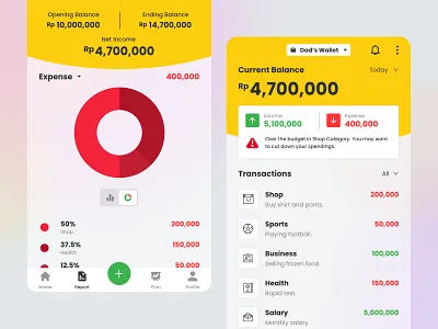 Expense Manager App - Money Lover app banner branding design graphic design graphicdesign minimal ui uidesign ux