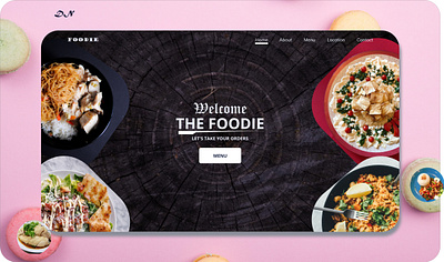 Foodie app design minimal ui ux web website