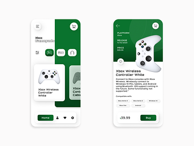 Xbox Controller app appdesign design mobile typography ui uidesign ux web website xbox