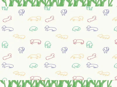 floral dog animal art background cute design dog drawing floral flower graphic illustration nature pattern pet print puppy spring summer vector wallpaper