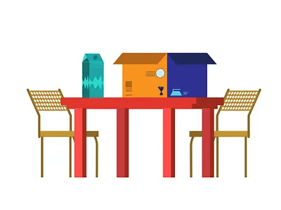 Fake 3D study design drawing fake 3d flat illustration illustration illustrator vector vector art vector illustration