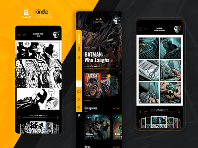 Kindle Comics App amazon app batman cepixel comics cyborg dccomics design flash green lantern illustrator justiceleague kindle mobile navigation reading app sketch superhero superman ui