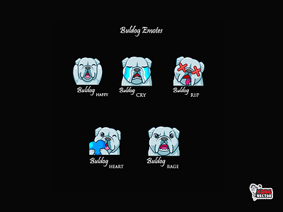 Buldog Twitch emotes cartoon character creative idea cry customemote daily fun design emoji emote emoteart emotes graphicforstream happy heart rage rip streamers twitch twitchemote twitchemotes