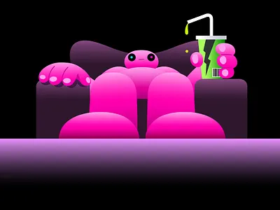 new chair beverage branding cartoon chair character colour comfort design dribbble drink fantasy furniture illustration mascot monster pop relaxing robot