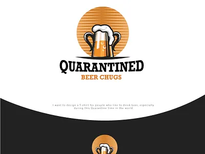 Quarantined Beer Chugs branding coreldraw creative creative design design designer illustration illustrator logo logo animation logo design logo design branding logo designer logo mark logodesign logos logotype photoshop viveklogodesign