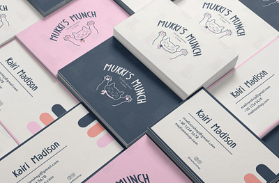 Mukki's Munch business cards adobe illustrator adobe photoshop art awesome awesomeness branding cool cute design design art designer draw graphicdesign