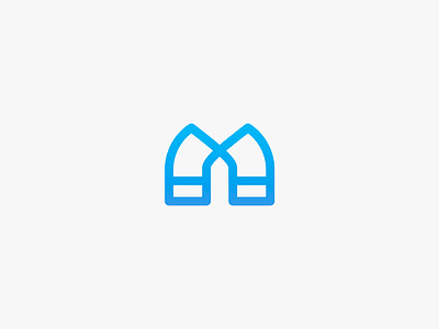 Linear Magnet | Logo design app blue branding clean design flat icon illustration lettermark logo logo design logodesign m letter magnet minimal monogram shape vector word logo wordmark