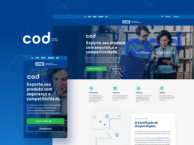 COD - Landing Page blue blue shots blue ui clean ui design interface landing page ui ux web