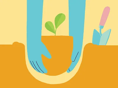 Get Grounded 2d awareness breathe covid design health illustration meditation mental health mindful photoshop quarentine wellbeing wellness