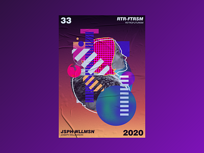 RETROFUTURISM abstract aesthetic design experimental futuristic graphic design illustration poster a day poster challenge poster design